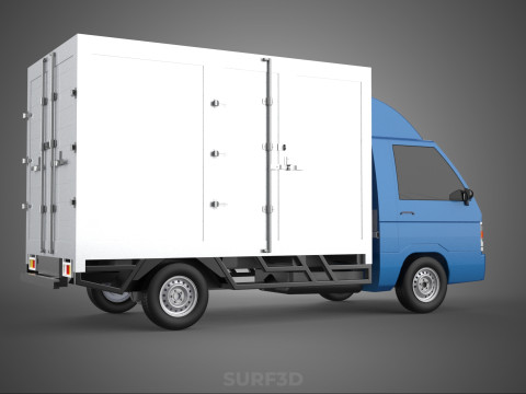 GENERIC BOX TRUCK CUBE VAN PICKUP CAR VEHICLE CARGO LORRY WAGON 3D Model