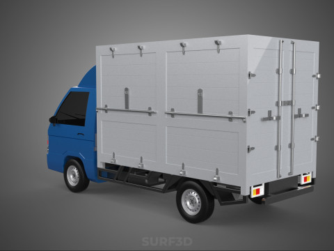 GENERIC BOX TRUCK CUBE VAN PICKUP CAR VEHICLE CARGO LORRY WAGON 3D Model