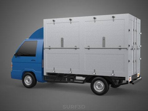 GENERIC BOX TRUCK CUBE VAN PICKUP CAR VEHICLE CARGO LORRY WAGON 3D Model