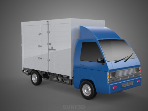 GENERIC BOX TRUCK CUBE VAN PICKUP CAR VEHICLE CARGO LORRY WAGON 3D Model