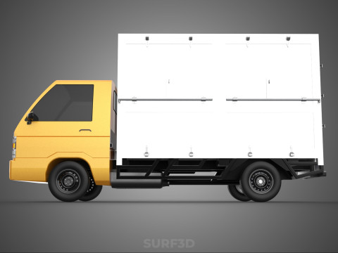 CANTER STORE SHOP BOX TRUCK DELIVERY PICKUP CARGO LORRY WAGON 3Dモデル