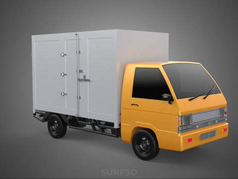 CANTER STORE SHOP BOX TRUCK DELIVERY PICKUP CARGO LORRY WAGON 3Dモデル