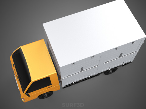 CANTER STORE SHOP BOX TRUCK DELIVERY PICKUP CARGO LORRY WAGON 3Dモデル