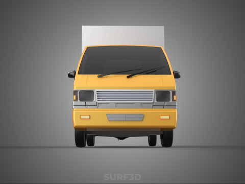 CANTER STORE SHOP BOX TRUCK DELIVERY PICKUP CARGO LORRY WAGON 3Dモデル