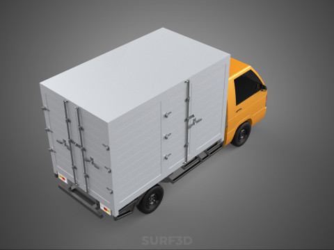 CANTER STORE SHOP BOX TRUCK DELIVERY PICKUP CARGO LORRY WAGON 3Dモデル