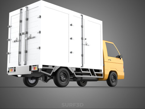 CANTER STORE SHOP BOX TRUCK DELIVERY PICKUP CARGO LORRY WAGON 3Dモデル