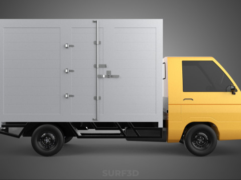 CANTER STORE SHOP BOX TRUCK DELIVERY PICKUP CARGO LORRY WAGON 3Dモデル