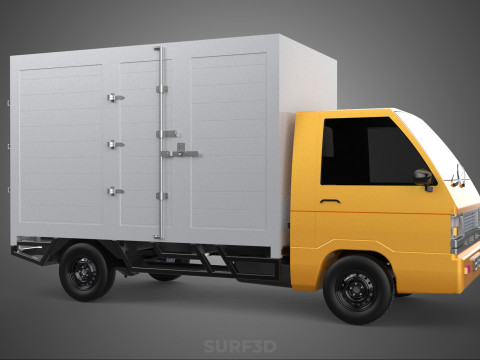 CANTER STORE SHOP BOX TRUCK DELIVERY PICKUP CARGO LORRY WAGON 3Dモデル