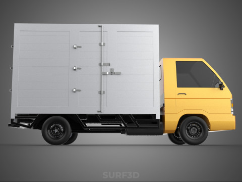 CANTER STORE SHOP BOX TRUCK DELIVERY PICKUP CARGO LORRY WAGON 3Dモデル
