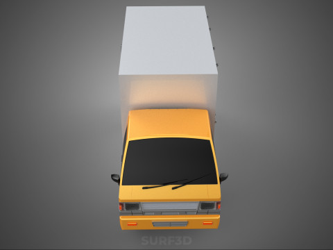 CANTER STORE SHOP BOX TRUCK DELIVERY PICKUP CARGO LORRY WAGON 3Dモデル