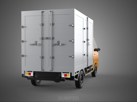 CANTER STORE SHOP BOX TRUCK DELIVERY PICKUP CARGO LORRY WAGON 3Dモデル