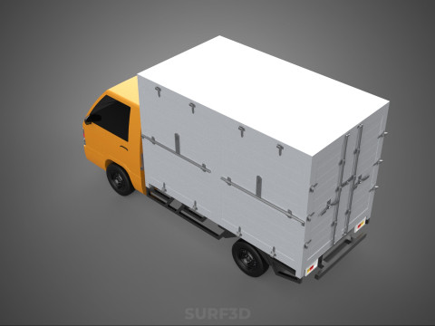 CANTER STORE SHOP BOX TRUCK DELIVERY PICKUP CARGO LORRY WAGON 3Dモデル