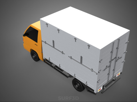CANTER STORE SHOP BOX TRUCK DELIVERY PICKUP CARGO LORRY WAGON 3Dモデル