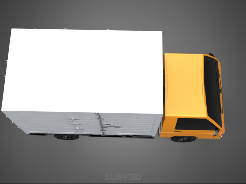 CANTER STORE SHOP BOX TRUCK DELIVERY PICKUP CARGO LORRY WAGON 3Dモデル