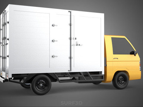 CANTER STORE SHOP BOX TRUCK DELIVERY PICKUP CARGO LORRY WAGON 3Dモデル