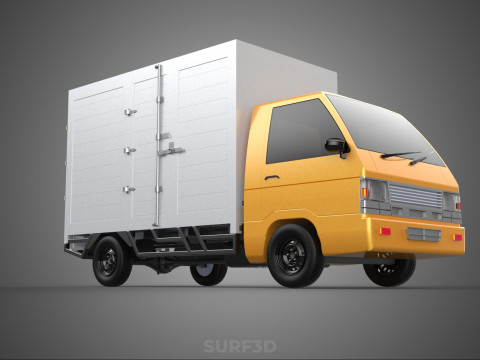 CANTER STORE SHOP BOX TRUCK DELIVERY PICKUP CARGO LORRY WAGON 3Dモデル