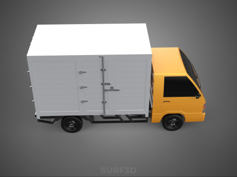 CANTER STORE SHOP BOX TRUCK DELIVERY PICKUP CARGO LORRY WAGON 3Dモデル