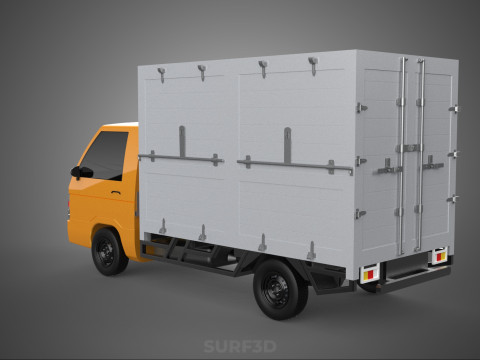 CANTER STORE SHOP BOX TRUCK DELIVERY PICKUP CARGO LORRY WAGON 3Dモデル