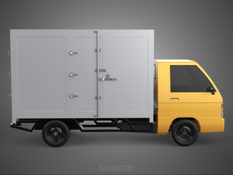 CANTER STORE SHOP BOX TRUCK DELIVERY PICKUP CARGO LORRY WAGON 3Dモデル