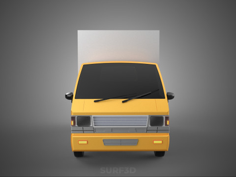 CANTER STORE SHOP BOX TRUCK DELIVERY PICKUP CARGO LORRY WAGON 3Dモデル