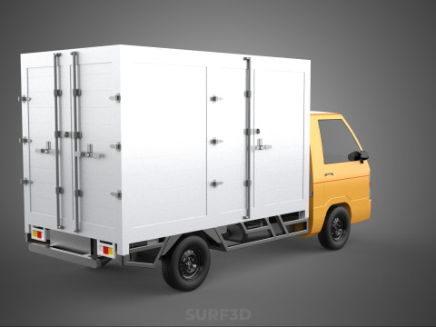CANTER STORE SHOP BOX TRUCK DELIVERY PICKUP CARGO LORRY WAGON 3Dモデル