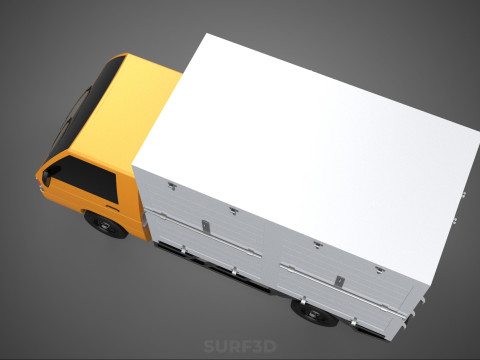 CANTER STORE SHOP BOX TRUCK DELIVERY PICKUP CARGO LORRY WAGON 3Dモデル