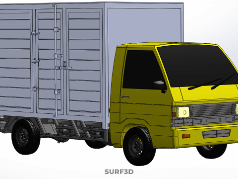CANTER STORE SHOP BOX TRUCK DELIVERY PICKUP CARGO LORRY WAGON 3Dモデル
