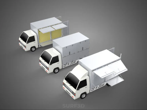 BOX DA RACCOLTA CAMION CONSEGNA CARICO RITIRO MERCI CUBE VAN CAR Modello 3D