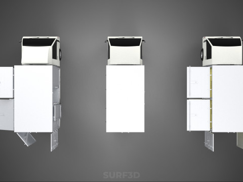 COLLECTION BOX TRUCK DELIVERY CARGO PICKUP FREIGHT CUBE VAN CAR 3D Model