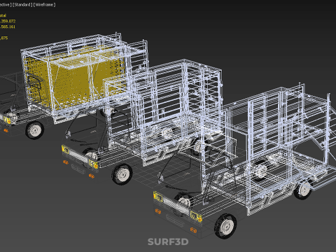 COLLECTION BOX TRUCK DELIVERY CARGO PICKUP FREIGHT CUBE VAN CAR 3D Model
