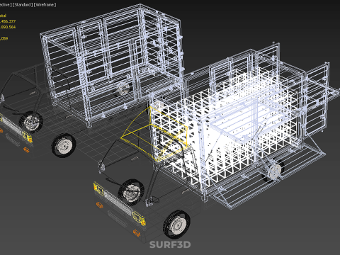 LIGHT DUTY BOX TRUCK DELIVERY CARGO PACKAGE PICKUP VAN LORRY CAR Model 3D