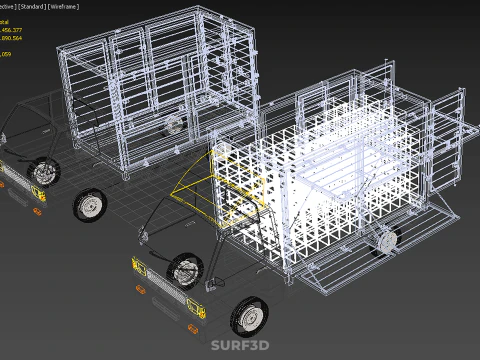 LIGHT DUTY BOX TRUCK DELIVERY CARGO PACKAGE PICKUP VAN LORRY CAR 3D Model