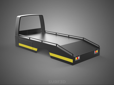 BED ONLY FLATBED TOW TRUCK CAR CARRIER PARKED RECOVERY SERVICE 3D Model