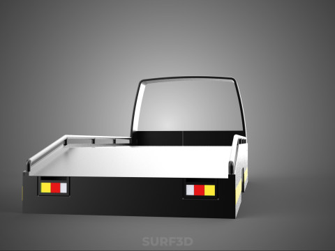 BED ONLY FLATBED TOW TRUCK CAR CARRIER PARKED RECOVERY SERVICE 3D Model