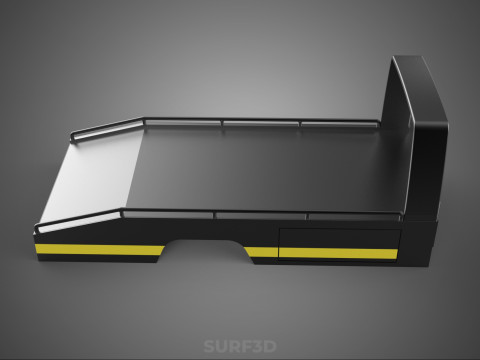 BED ONLY FLATBED TOW TRUCK CAR CARRIER PARKED RECOVERY SERVICE 3D Model