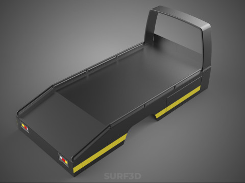 BED ONLY FLATBED TOW TRUCK CAR CARRIER PARKED RECOVERY SERVICE 3D Model