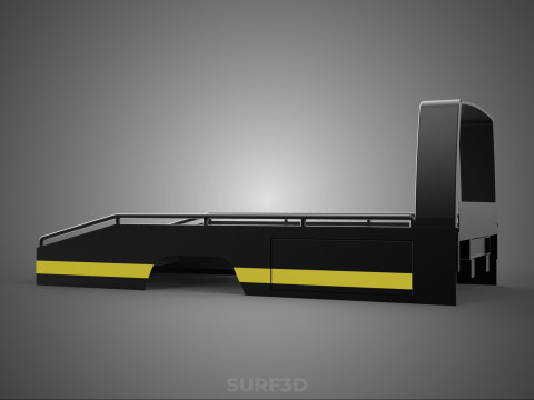 BED ONLY FLATBED TOW TRUCK CAR CARRIER PARKED RECOVERY SERVICE 3D Model