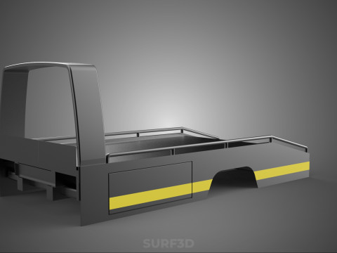 BED ONLY FLATBED TOW TRUCK CAR CARRIER PARKED RECOVERY SERVICE 3D Model