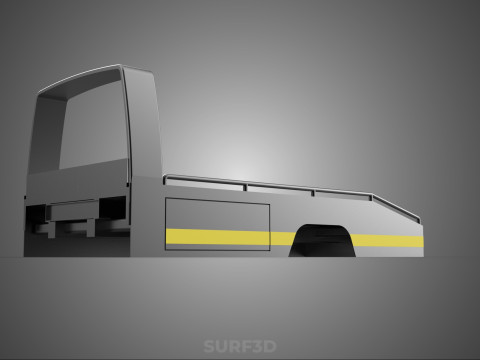 BED ONLY FLATBED TOW TRUCK CAR CARRIER PARKED RECOVERY SERVICE 3D Model