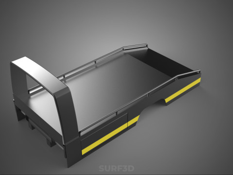 BED ONLY FLATBED TOW TRUCK CAR CARRIER PARKED RECOVERY SERVICE 3D Model