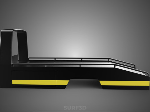 BED ONLY FLATBED TOW TRUCK CAR CARRIER PARKED RECOVERY SERVICE 3D Model