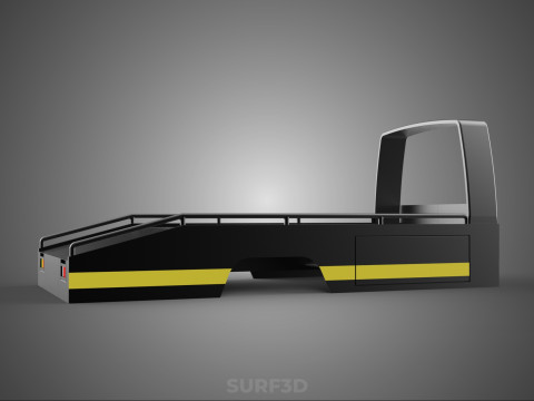 BED ONLY FLATBED TOW TRUCK CAR CARRIER PARKED RECOVERY SERVICE 3D Model