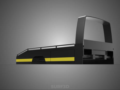 BED ONLY FLATBED TOW TRUCK CAR CARRIER PARKED RECOVERY SERVICE 3D Model
