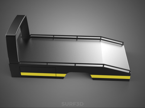 BED ONLY FLATBED TOW TRUCK CAR CARRIER PARKED RECOVERY SERVICE 3D Model