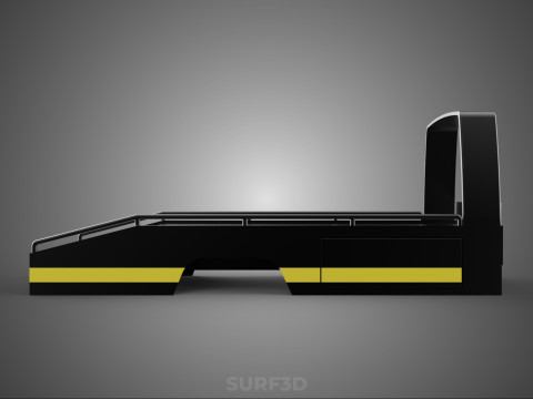 BED ONLY FLATBED TOW TRUCK CAR CARRIER PARKED RECOVERY SERVICE 3D Model