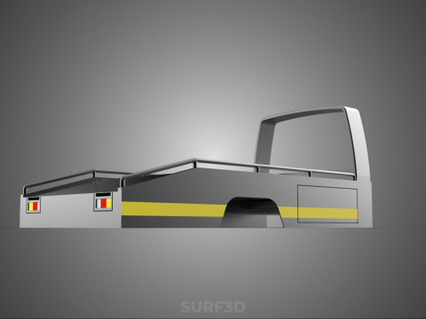BED ONLY FLATBED TOW TRUCK CAR CARRIER PARKED RECOVERY SERVICE 3D Model