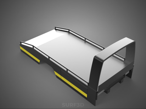 BED ONLY FLATBED TOW TRUCK CAR CARRIER PARKED RECOVERY SERVICE 3D Model