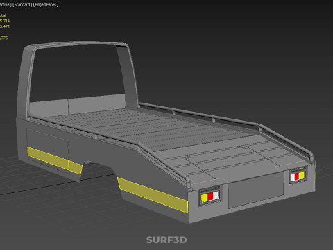 BED ONLY FLATBED TOW TRUCK CAR CARRIER PARKED RECOVERY SERVICE 3D Model