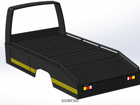 BED ONLY FLATBED TOW TRUCK CAR CARRIER PARKED RECOVERY SERVICE 3D Model