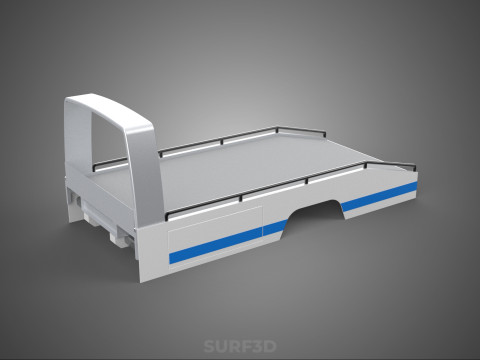 BODY BED ONLY FLATBED TOW TRUCK TOWING TOWTRUCK PICK UP VEHICLE 3D Model
